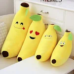 Almofada de banana de desenho animado para abraçar e decorar. Macia, divertida e perfeita para crianças e adultos. Adicione alegria à sua casa! — foto 5