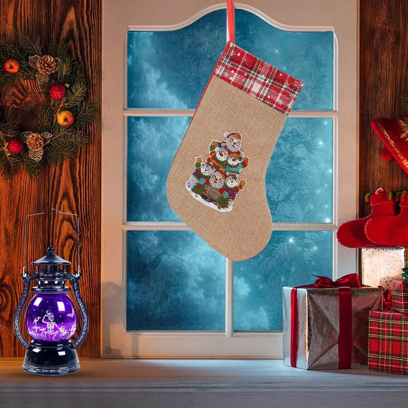 New Linen Christmas Glow Shaped Socks for a festive holiday glow. Enjoy the warmth and unique design, perfect for Christ — photo 3