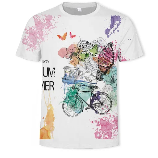 Title 14, Printed Casual Short-Sleeved t-Shirt Mens