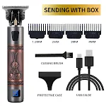 USB Electric Hair Clippers Rechargeable Shaver Beard Trimmer All-in-One Grooming Kit Cordless & Powerful Precision Trimm — photo 10