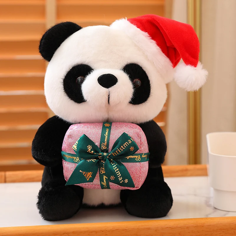 Presente de Natal Boneca Panda Fofa Um Abraço Macio e Festivo para Crianças e Adultos Design Adorável Ideal Para Decoração e Companhia — foto 1