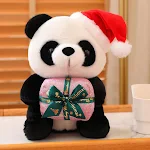 Presente de Natal Boneca Panda Fofa Um Abraço Macio e Festivo para Crianças e Adultos Design Adorável Ideal Para Decoração e Companhia — foto 1
