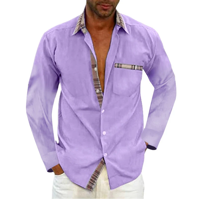 Herren Casual Hemd mit langen Ärmeln in Uni Farben, stilvoll und bequem für Alltag und Freizeit, vielseitig kombinierbar. — foto 2