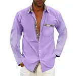 Herren Casual Hemd mit langen Ärmeln in Uni Farben, stilvoll und bequem für Alltag und Freizeit, vielseitig kombinierbar. — foto 2