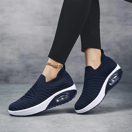 Title 12, Breathable Slip-on Shoes with Platform, Mesh Su...