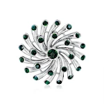 Modische Smaragd- und Diamanten-Blumenbrosche. Verleihen Sie Ihrem Outfit einen Hauch von Glamour und Eleganz mit dieser einzigartigen Brosche. — foto 2