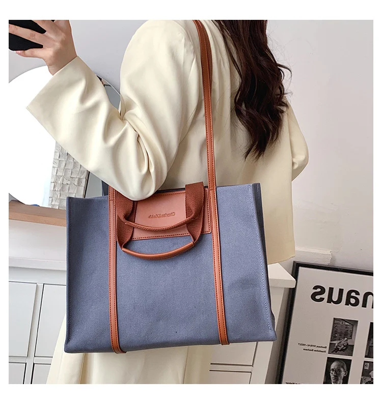 Title 10, New Shopping Simple Canvas Shoulder Bag, a ligh...