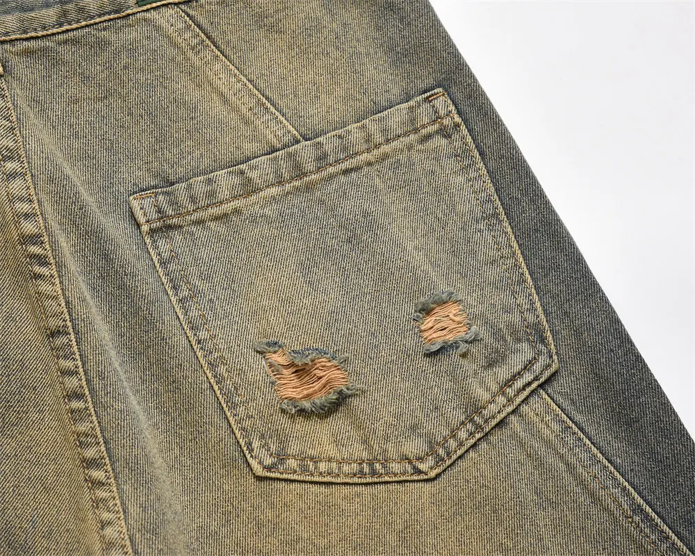 Title 8, Nationale mode denim broek met losse rechte pij...