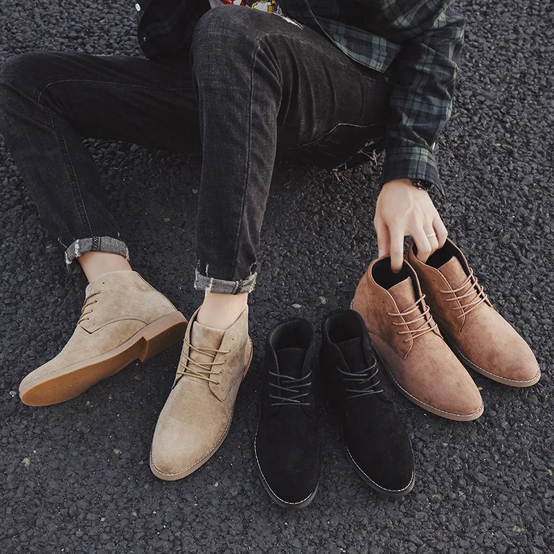 Heren Suede Pointed Martin Boots Stijlvolle Schoenen voor Mannen Comfortabele en Duurzame Laarzen Perfect voor Dagelijks Gebruik en Bijzondere Gelegenheden — foto 6