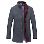 Autumn and Winter New Woolen Coat Slim-fit Youth Mid-length Single-breasted Trench Coat. Stylish and warm, perfect for y — photo 9
