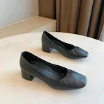 Women's shallow mouth thick heel shoes, designed for comfort and style. Perfect for any occasion, these shoes will eleva — photo 5