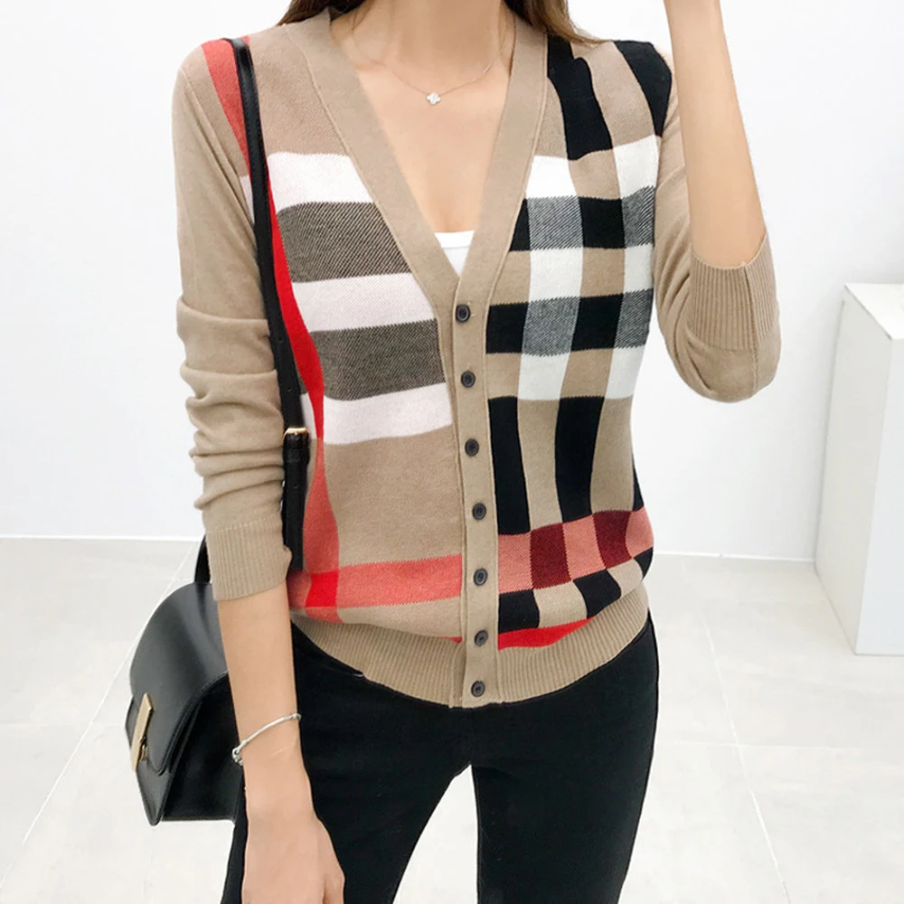 Title 5, Koreanischer Strickpullover Cardigan Pullover D...