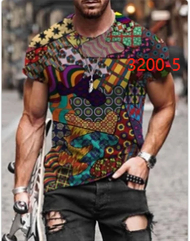 Men's Spring Graphic Digital Print T-shirt — photo 7