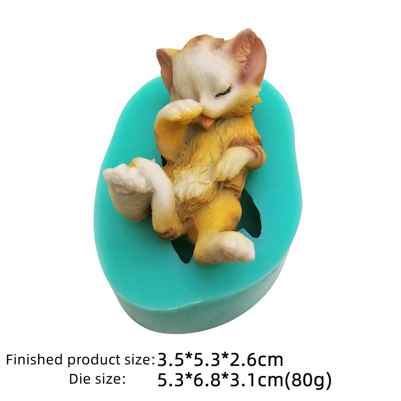Miniature Kitty Cartoon Fondant Silicone Mold. Create adorable kitty cake decorations easily. Perfect for cakes, cupcake — photo 11