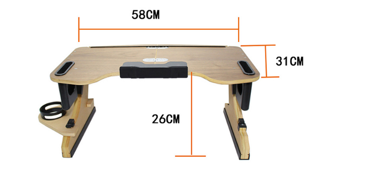 Title 1, Mobiler Laptop-Schreibtisch aus Holz für komfor...