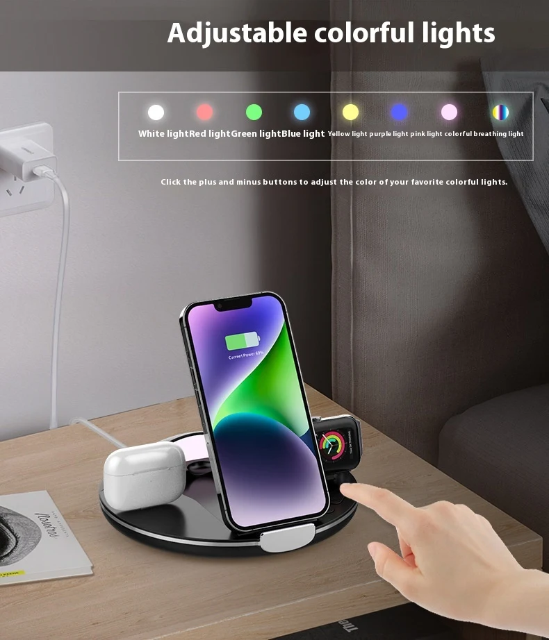 Title 2, Folding Three-in-one Wireless Charger Vertical ...