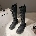 Botas Femininas Até o Joelho Estilo Britânico Trifle, conforto e elegância. Ideais para looks sofisticados, perfeitas para o inverno. — foto 1