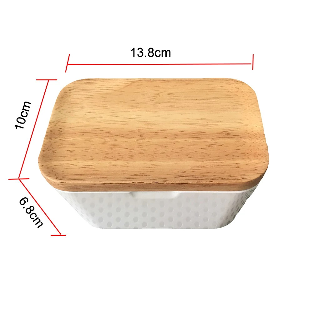 Manteigueira Porcelana Imitação Conservação Frescor Armazenamento Ideal Mantém a Manteiga Fresca e Pronta Para Uso na Cozinha — foto 6