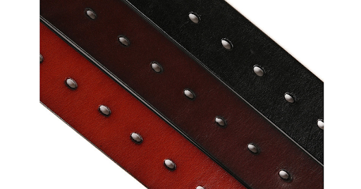 Title 7, Womens Rivet Waistband Leather Knight Belt, St...
