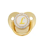 Chupeta calmante Baby Gold 26 Letras, personalizada para o seu bebê. Alivia e acalma, proporcionando tranquilidade e um sono mais tranquilo. — foto 24