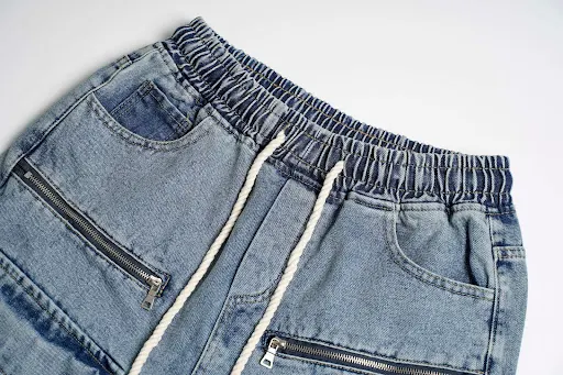 Title 12, Washed Distressed Multi-pocket Elastic Waist De...