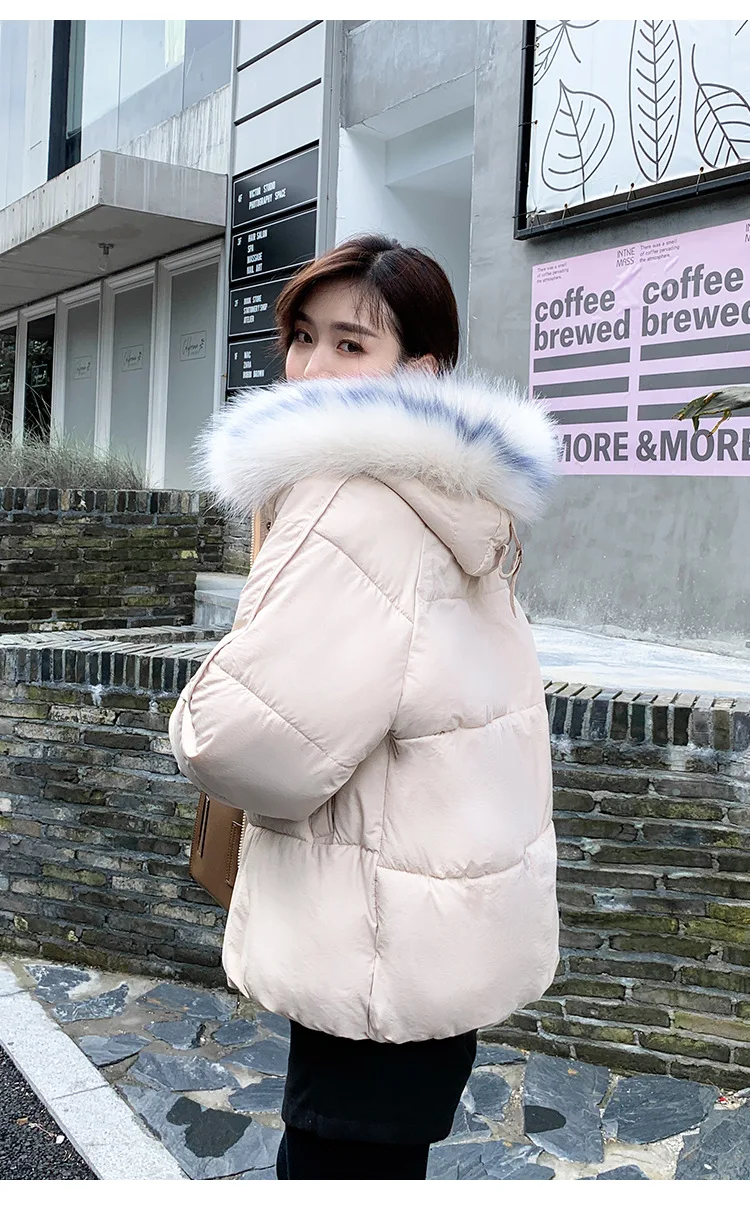 Title 21, Large fur collar cotton coat