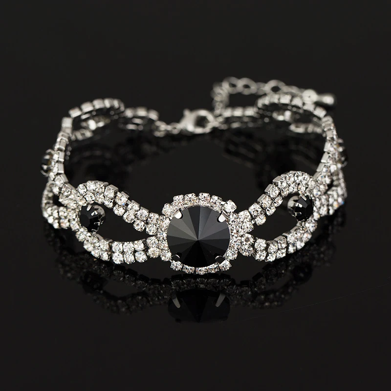 Pulseira de diamante eletroplatada para mulheres Joias de moda Charmosa e elegante, esta pulseira realça seu estilo e adiciona um toque de brilho ao seu visual. — foto 19