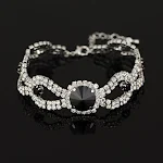 Pulseira de diamante eletroplatada para mulheres Joias de moda Charmosa e elegante, esta pulseira realça seu estilo e adiciona um toque de brilho ao seu visual. — foto 19