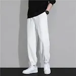 Men's Summer Loose Waffle Long Pants Lightweight Breathable Comfort Relaxed Fit Perfect for Warm Weather Easy to Wear Ca — photo 1