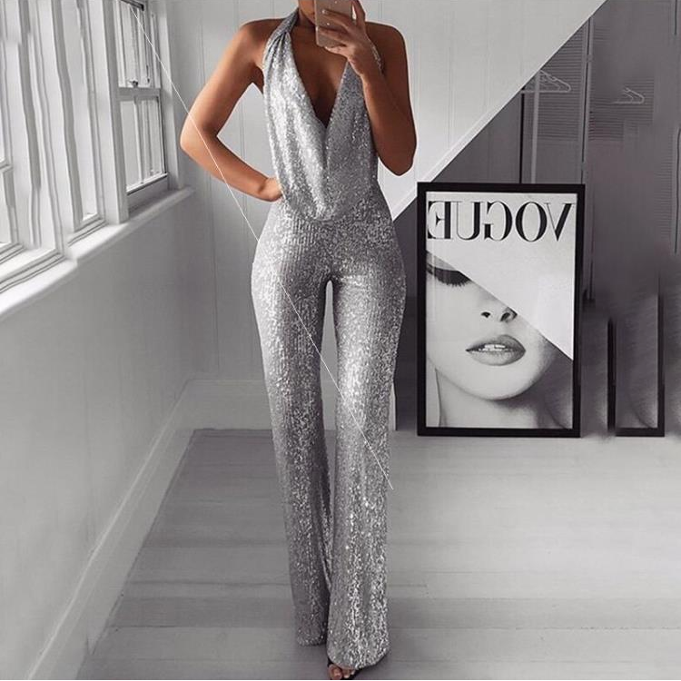 Title 3, Glitterende kralen mouwloze sexy slim fit recht...