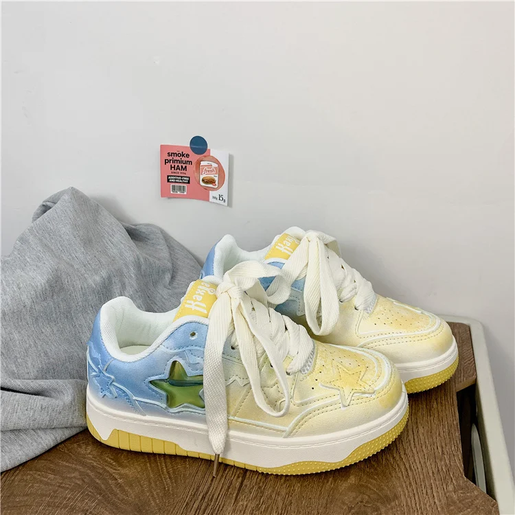Title 9, Womens All-match Casual Gradient Color Flat Sn...