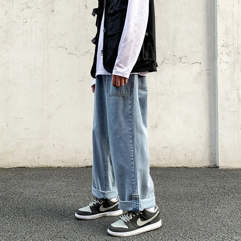 Men's Fashion Casual Straight Cropped Jeans – Comfortable and Stylish. Perfect for Everyday Wear. Great for a Relaxed Lo — photo 3