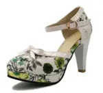 Damen High Heel Schuhe mit Gürtelschnalle und runder Spitze, stilvoll und bequem, ideal für besondere Anlässe. — foto 7