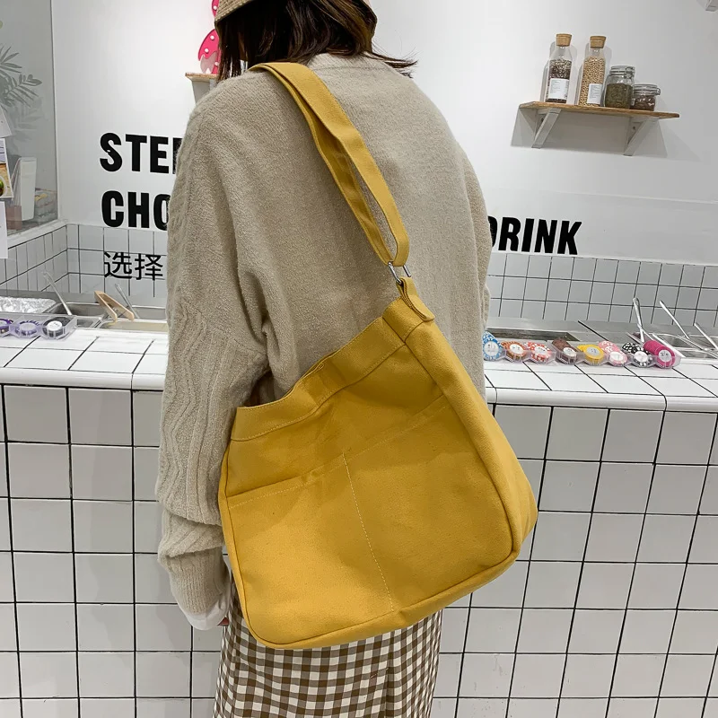 Title 3, Canvas shopper met sluiting, studententas Ulzza...