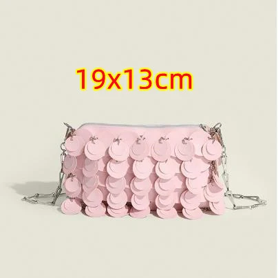 Bolsa de ombro com corrente, glitter e paetês, um acessório brilhante e estiloso para festas e eventos especiais, perfeita para brilhar. — foto 10