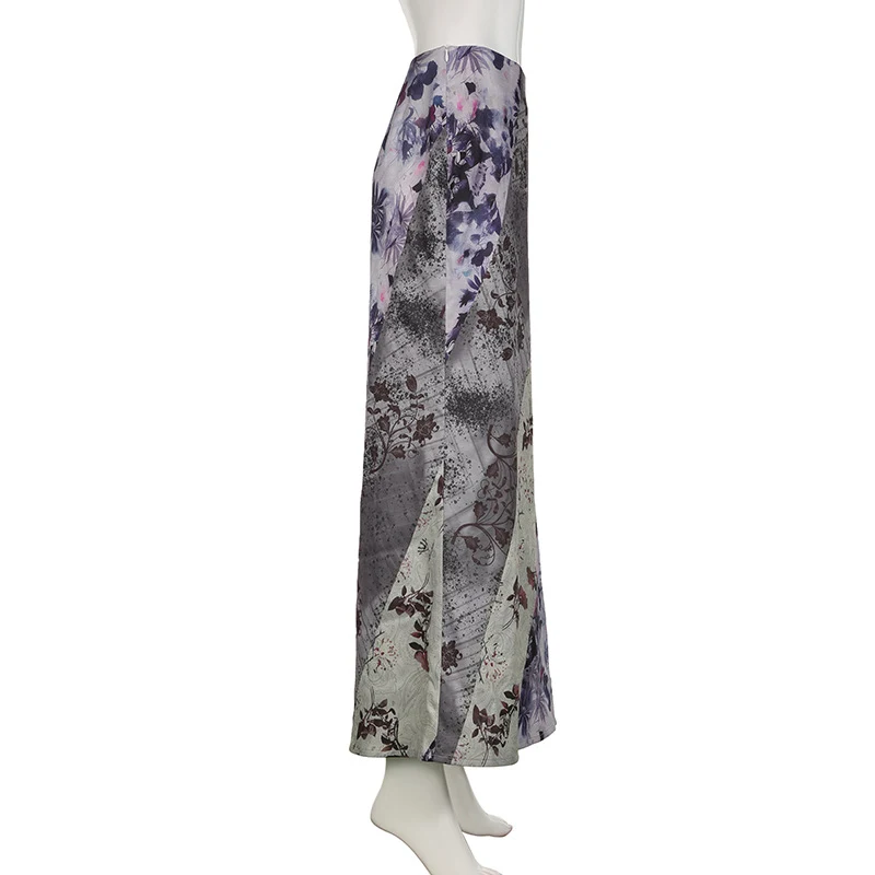 Title 8, Womens Vintage Floral Printed Woven Skirt A ti...