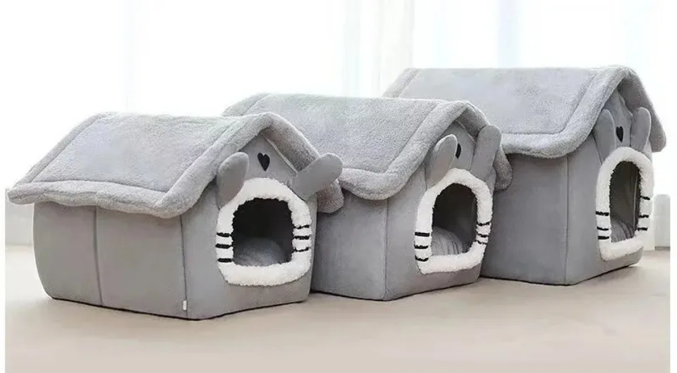 Title 6, Dog House Soft Pet Bed Tent Warm Foldable Cats ...