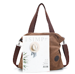 Bolsa de mão de lona feminina, espaçosa e elegante, ideal para uso diário ou viagens. Durável e versátil, perfeita para qualquer ocasião. — foto 2