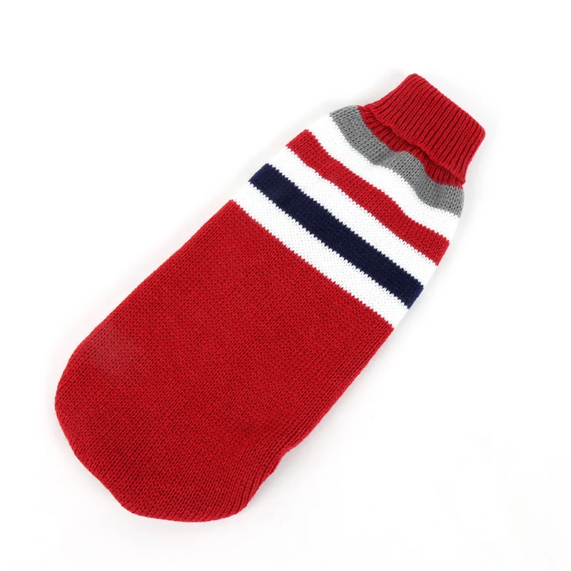 Title 5, Pet Dog Fashion Simple Knitted Striped Clothes....