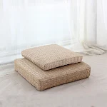 Almofada Futon Tatami de Palha Tecida para Janela da Baía Yoga Conforto Descanso e Bem Estar em Casa. — foto 6