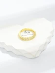 Anel Aberto de Coração Preto Feminino Acessório de Moda Moderno Joia Elegante Presente Perfeito Design Único Ajustável. — foto 1