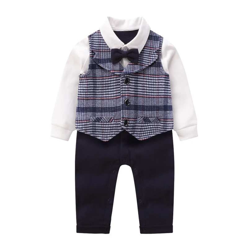 Title 2, Gestreepte babyromper voor heren, stijlvol en c...