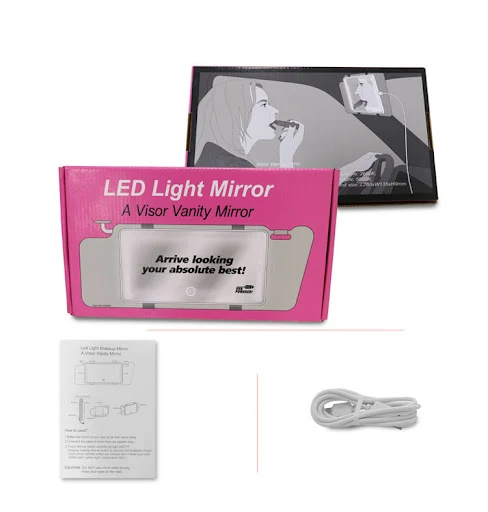 Title 8, Rechargeable Car Sun Visor Mirror with Integrat...