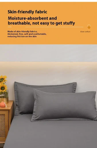 Title 3, Pure Color Comfort Skin-friendly Cotton Sheets ...