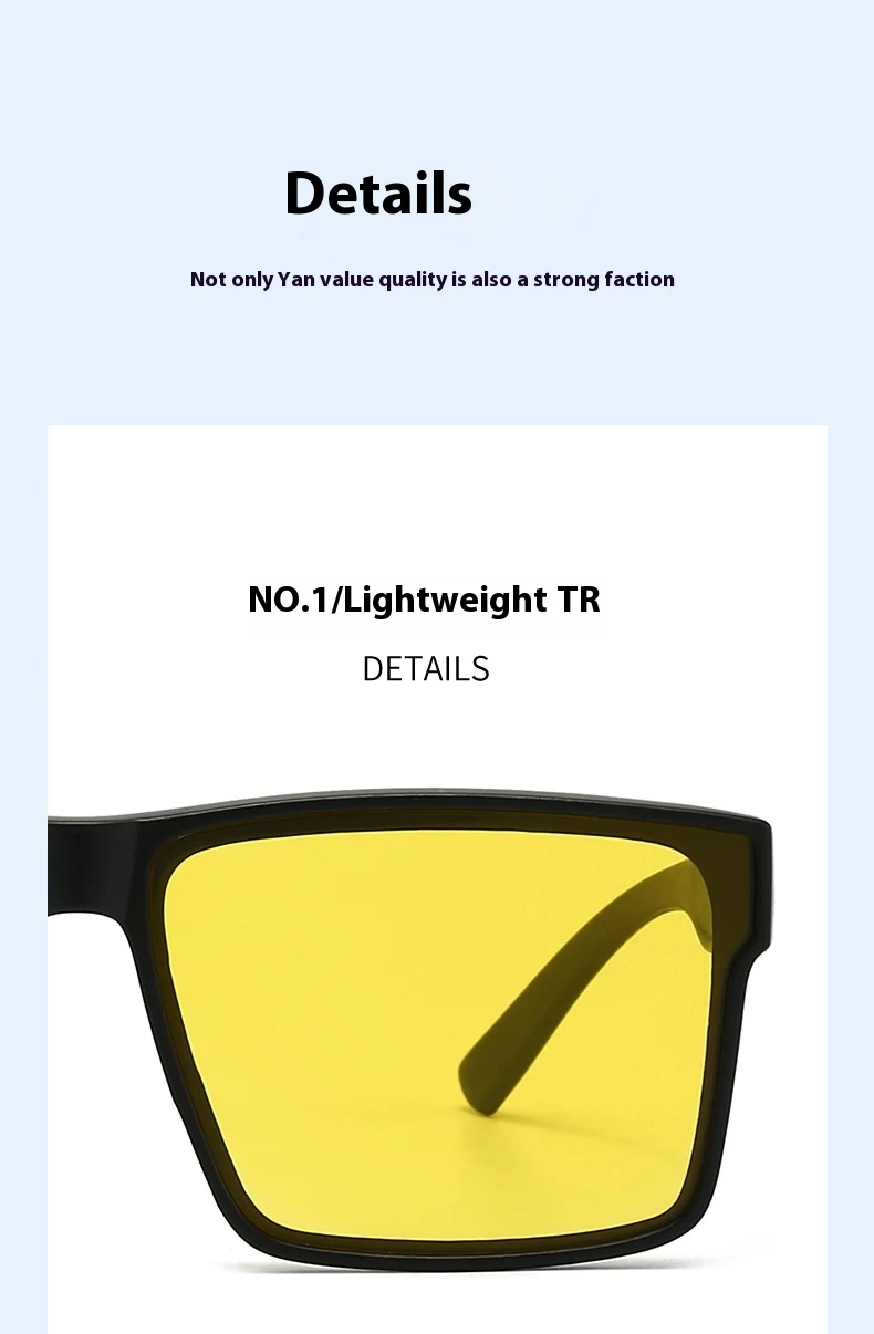 Title 10, New Night Vision Photochromic Myopia Glasses