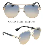 Gold frame blue yellow