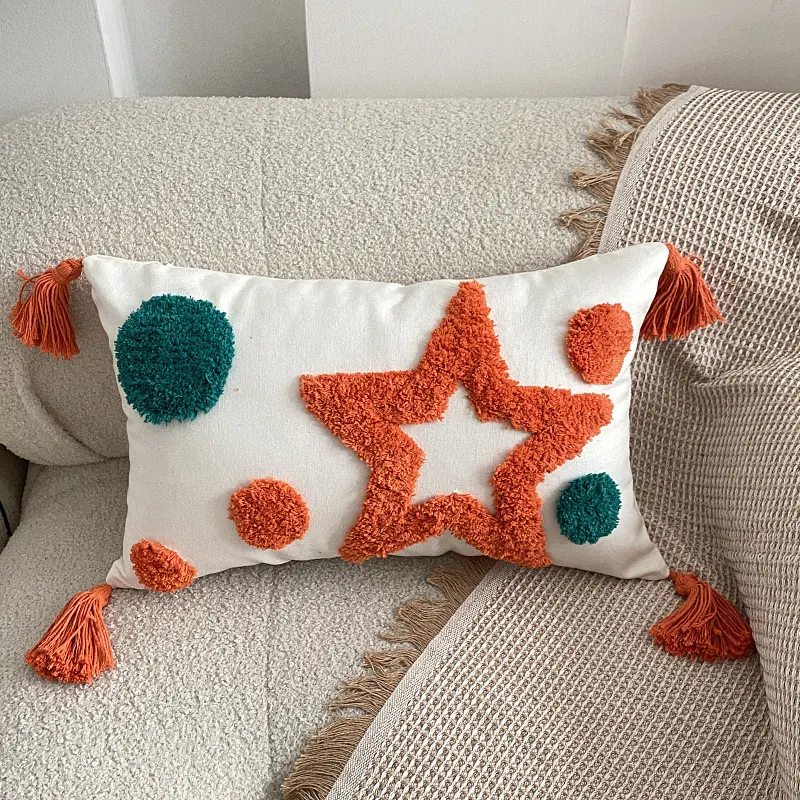 Title 6, Almofada Pentagrama Tufting Boho Nórdica – Adic...