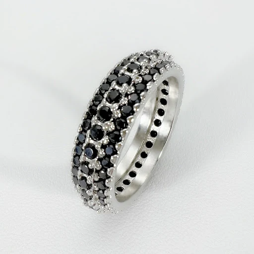 Title 3, Anel de zircônia micro cravejado com diamante c...