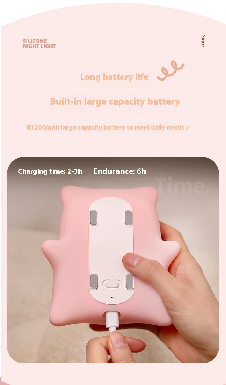Title 6, Lying Pig Small Night Lamp USB Charging Soft Li...