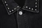 Heavy Beaded Black Denim Jacket for Men and Women. Make a statement with this stylish and eye-catching jacket, perfect f — photo 6